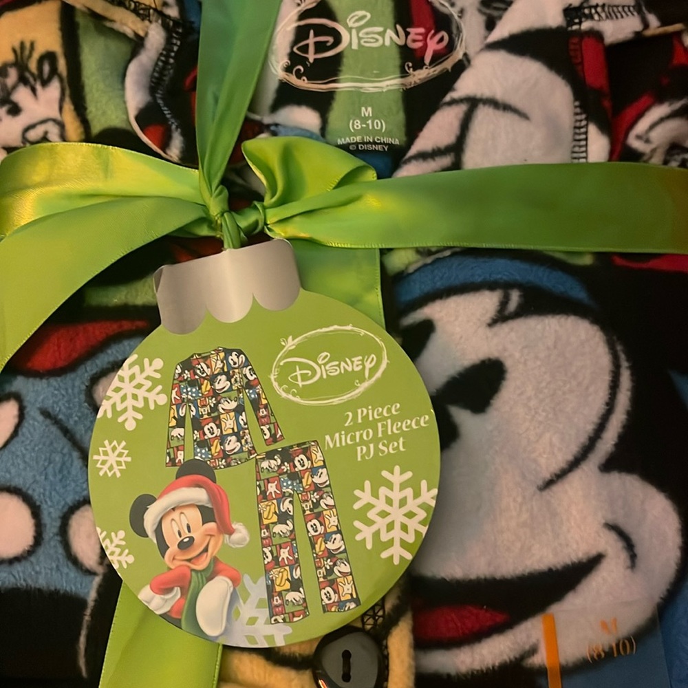 Disney 2 piece micro fleece PJ set! 
Size Med
New with Tags!